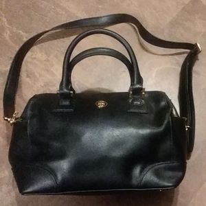 Tory Burch Black Tote W/Detatchable Straps
